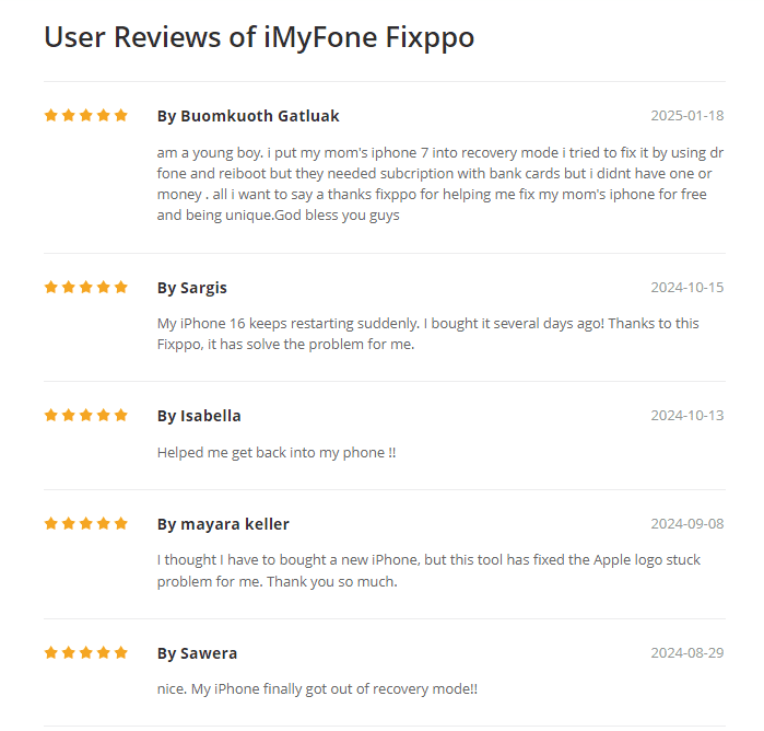 iMyFone Fixppo opiniones