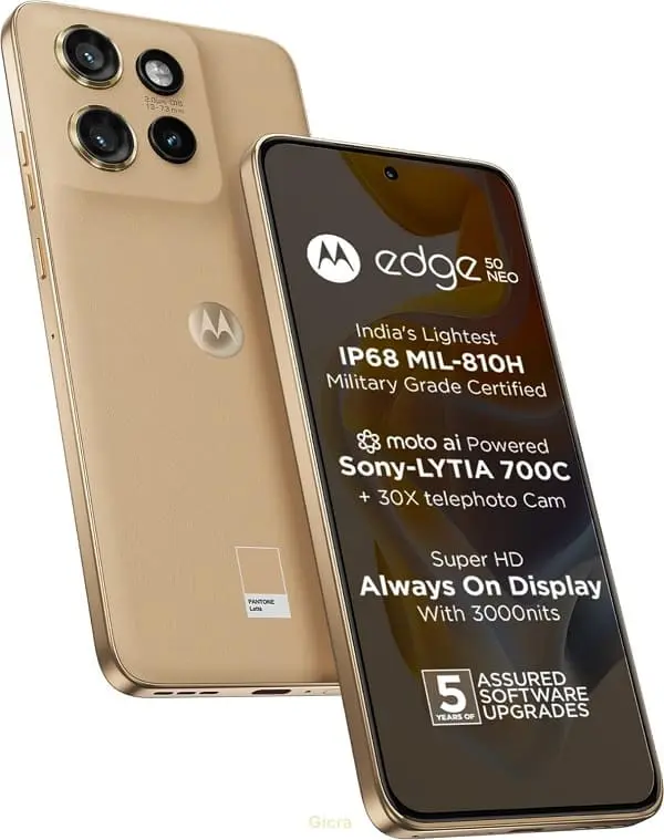 Motorola Edge 50 Neo 5G best gaming Phone under $20000 with Fast Charging