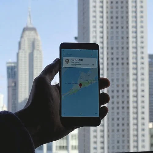 AQUOS wish2 using a USA travel eSIM on 5G/LTE