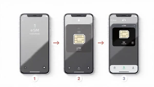 Step-by-step eSIM activation on iPhone and Android
