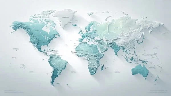 Illustration showing eSIM coverage and 5G availability across regions
