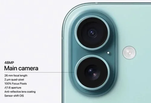 Close-up of a smartphone multi-lens camera module