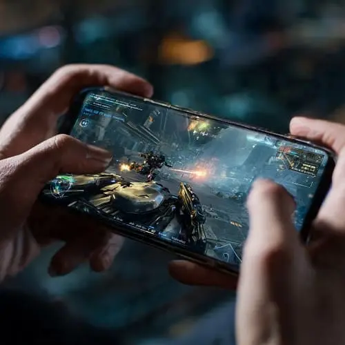 Gaming on iPhone 16 Pro with vivid graphics and smooth motion