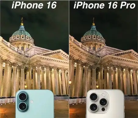 Macro view of a multi-lens smartphone camera island