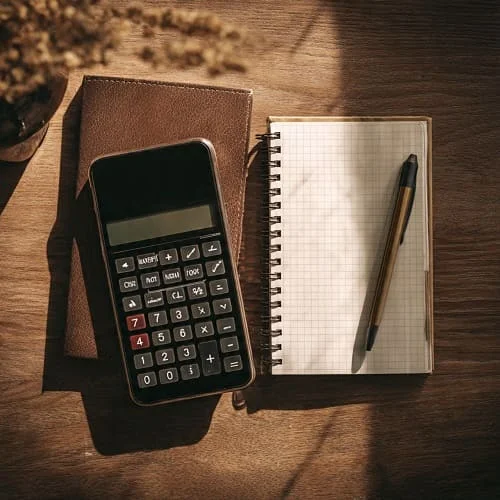 Phone with calculator and notes calculating deal effective cost