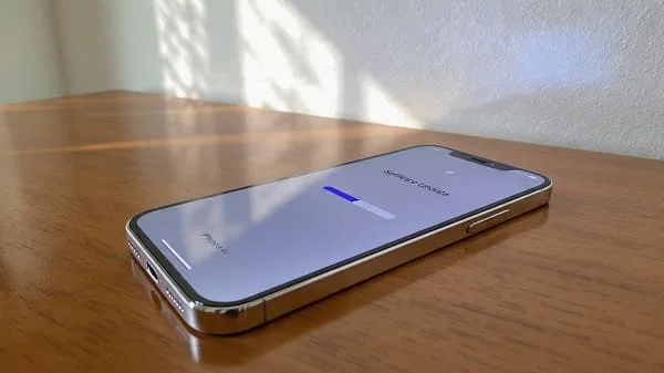 iPhone showing iOS 19 software update progress