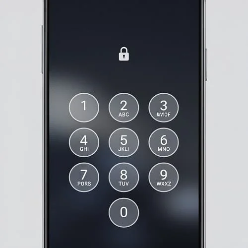 Android phone lock screen with PIN keypad illustrating screen unlock methods